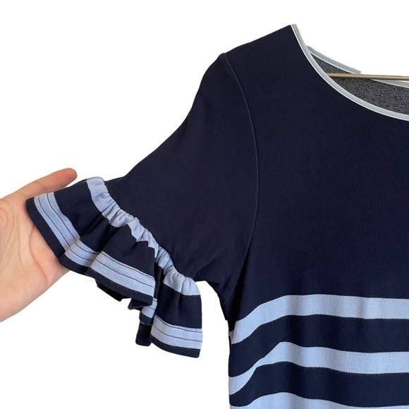 Sail to Sable Striped Day Sheath Dress, Blue, Size XS - Picture 3 of 8